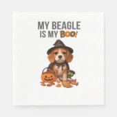 Serviette En Papier Costume d'Halloween beagle Mon Beagle est Mon Chie (Devant)