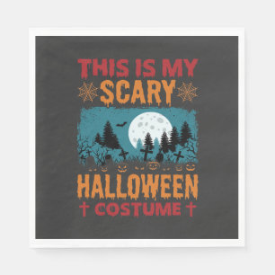 Serviette En Papier Costume drôle et effrayant pour Halloween Graphiqu
