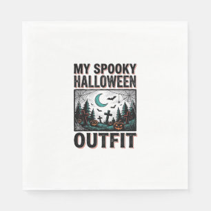 Serviette En Papier Costume Halloween effrayant Vintage Graveyard Tee_