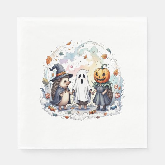 Serviette En Papier Costume Halloween Halloween (Devant)