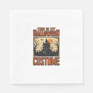Serviette En Papier Costume Halloween Maison Hantée Vintage T-Shirt De