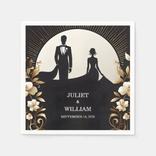 Serviette En Papier Costume Hommes Adulte Tuxedo Bold Cravate noire Ma