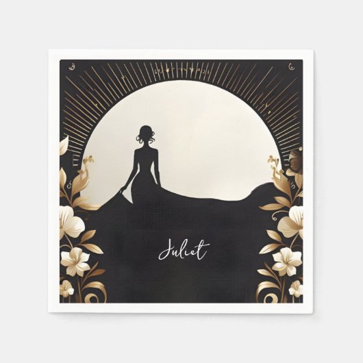 Serviette En Papier Costume Hommes Tuxedo Bold Cravate noire Fête des  (Devant)