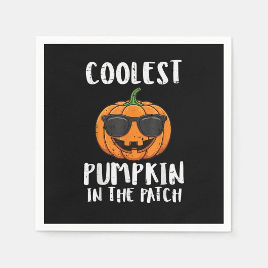 Serviette En Papier Costume Patch Citrouille Le Plus Cool Halloween Ho (Devant)