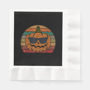 Serviette En Papier Costume Visage Citrouille Vintage Filles Garçons H
