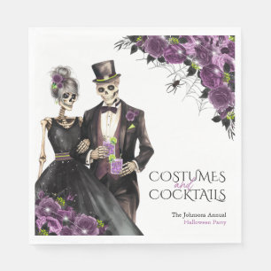 Serviette En Papier Costumes et cocktails Fête d'Halloween pour adulte