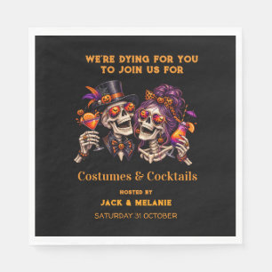Serviette En Papier Costumes et Cocktails Soirée Adulte Halloween 