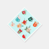 Serviette En Papier Cosy chocolat chaud latte d'hiver chocolat festif  (Coin)