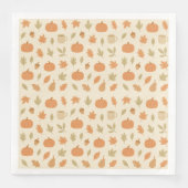 Serviette En Papier Cosy épice Citrouille Automne Motif sans couture (Devant)