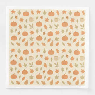 Serviette En Papier Cosy épice Citrouille Automne Motif sans couture