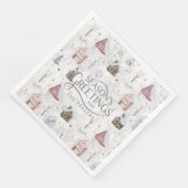 Serviette En Papier Cosy Home Christmas Pink ID985 (Coin)