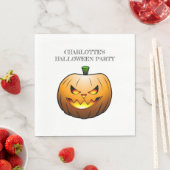 Serviette En Papier Cosy Jack olantern Citrouille d'Halloween (En situation)