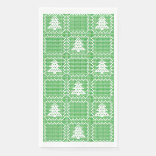 Serviette En Papier Cosy sapin de Noël affreux pull à damiers motif