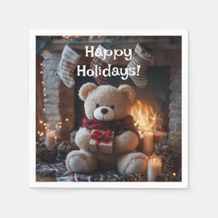 Serviette En Papier Cosy Teddy Bear Conception de vacances