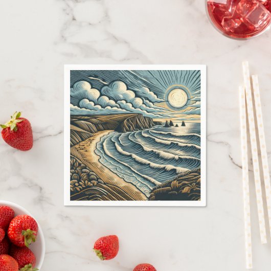 Serviette En Papier Côte (En situation)