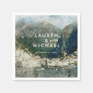 Serviette En Papier Côte d'Amalfi Italie pittoresque serviettes mariag