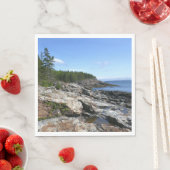 Serviette En Papier Côte de l'île Bar dans le parc national Acadia (En situation)
