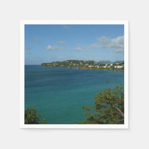 Serviette En Papier Côte de Sainte-Lucie - Caraïbes Photo de vacances