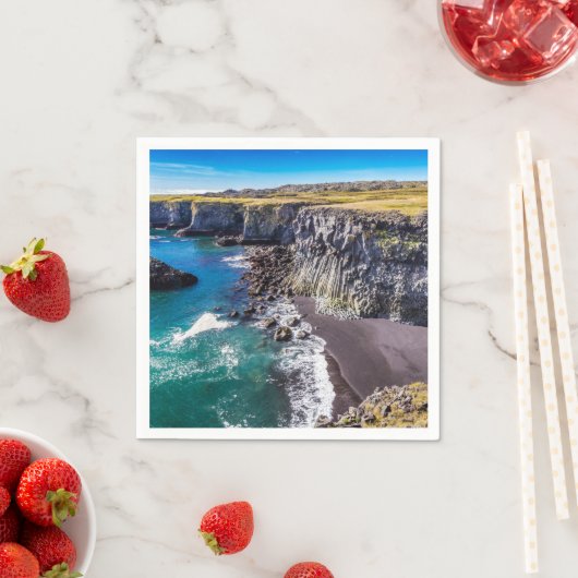 Serviette En Papier Côte d'Hellnahraun, Islande (En situation)