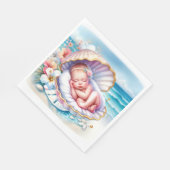 Serviette En Papier Côté mer Fille de la mer Baby shower Océan Thème (Coin)