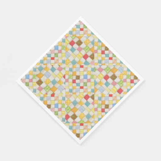 Serviette En Papier CÔTÉ MOSAÏQUE Standard Papier de déjeuner serviett (Coin)