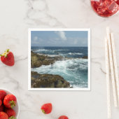 Serviette En Papier Côte rocheuse d'Aruba et océan bleu (En situation)