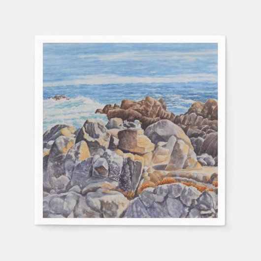 Serviette En Papier Côte rocheuse de Monterey (Devant)