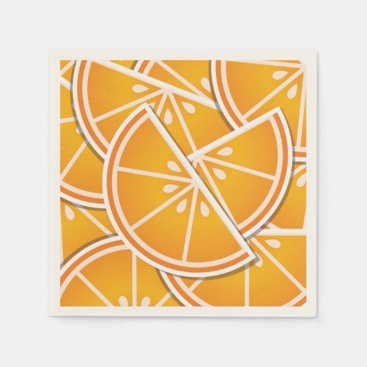 Serviette En Papier Cotés orange funky (Devant)