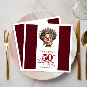 Serviette En Papier Cotinette en papier humoristique pour la 50e anniv