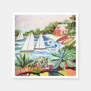 Serviette En Papier Cottage rouge de la baie II