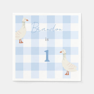 Serviette En Papier Cottagecore Carreaux & Caneton