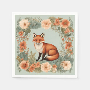 Serviette En Papier Cottagecore Renard Mignon