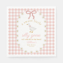 Cottagecore Rose à Carreaux Baby Shower Silly Goos
