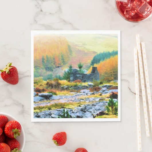 SERVIETTE EN PAPIER COTTAGES WALES (En situation)