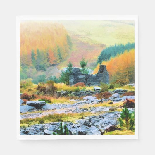 SERVIETTE EN PAPIER COTTAGES WALES (Devant)
