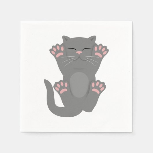 Serviette En Papier Couchage de chat (Devant)