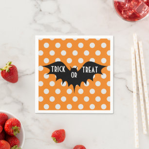 Serviette En Papier Couche d'Halloween ou traiter les pois orange