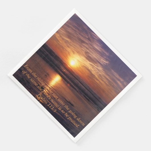 Serviette En Papier Coucher de soleil (Coin)