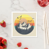 Serviette En Papier Coucher de soleil (En situation)