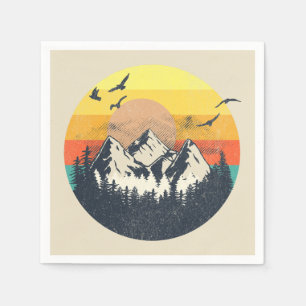 Serviette En Papier Coucher de soleil