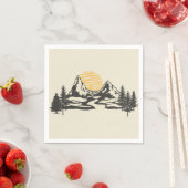 Serviette En Papier Coucher de soleil (En situation)