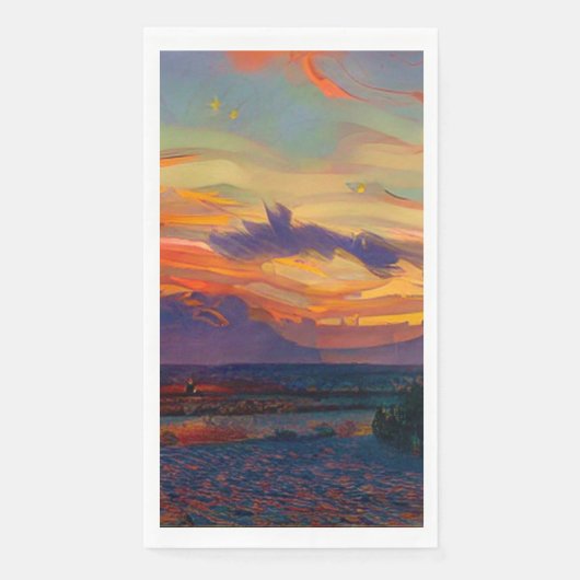 SERVIETTE EN PAPIER COUCHER DE SOLEIL (Devant)