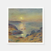 Serviette En Papier Coucher de soleil à Douarnenez (Devant)