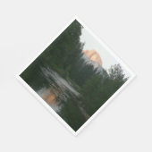 Serviette En Papier Coucher de soleil à moitié dôme dans le parc natio (Coin)