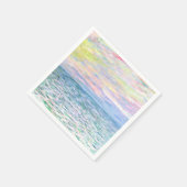 Serviette En Papier Coucher de soleil à Pourville par Monet (Coin)