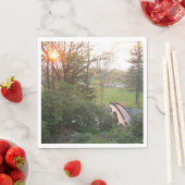 Serviette En Papier Coucher de soleil au Rainbow Bridge à Grove City C (En situation)