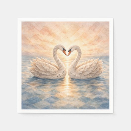 Serviette En Papier Coucher de soleil diamant (Devant)