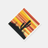 Serviette En Papier Coucher de soleil géométrique dans le désert (Coin)