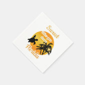 Serviette En Papier Coucher de soleil mignon en Floride (Coin)