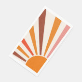 Serviette En Papier Coucher de soleil rétro Coucher de soleil orange j (Coin)